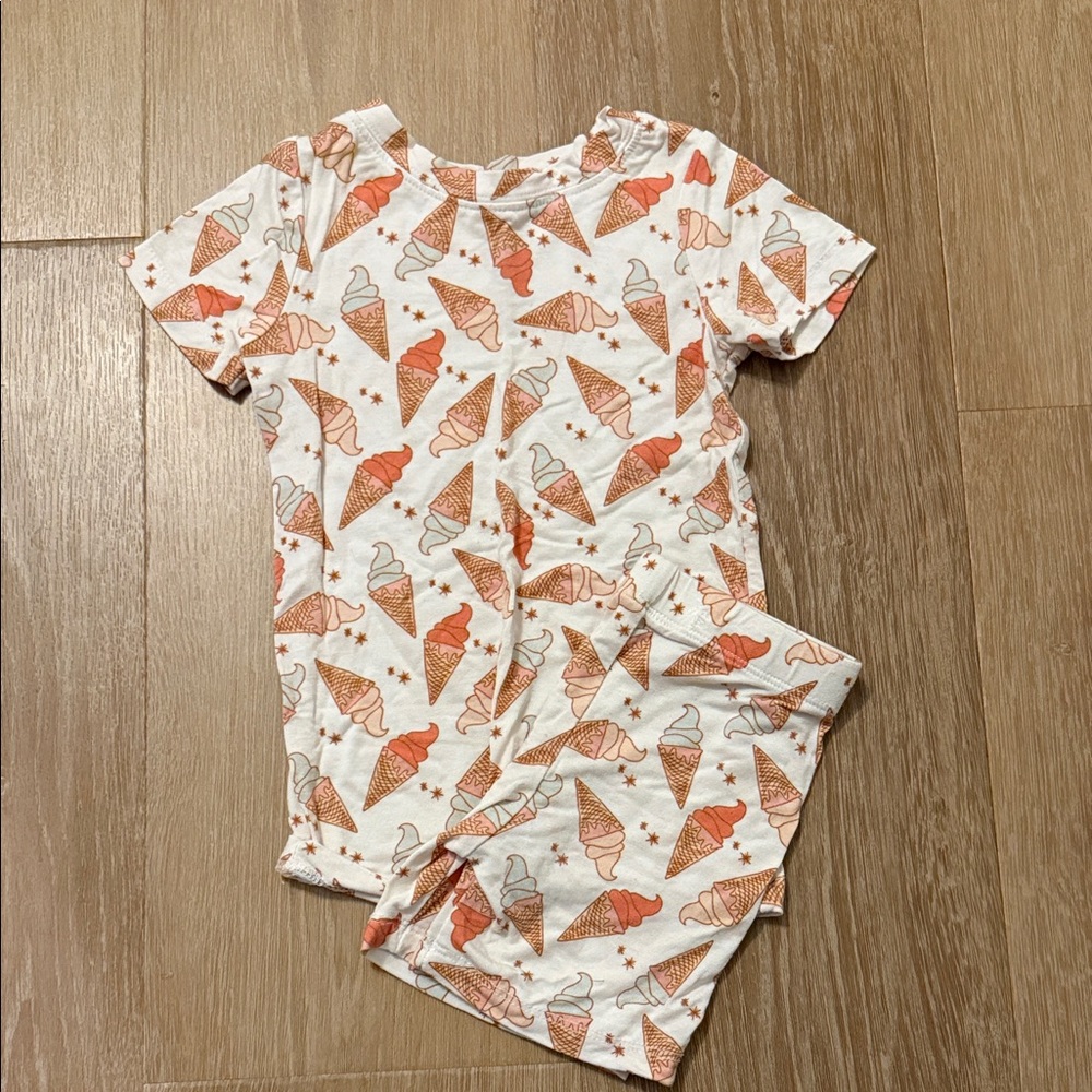 BAMBOO Ice Cream Cone Kids Pajama Set